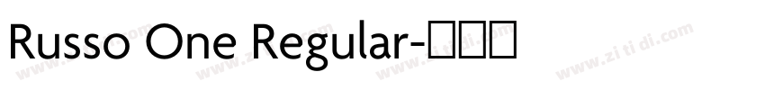 Russo One Regular字体转换